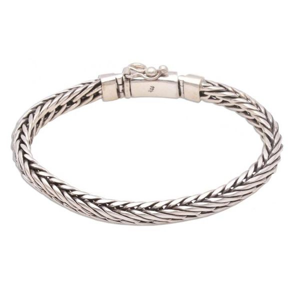 Alternate image for Sterling Silver Foxtail Chain Bracelet from Bali Foxtail Balance