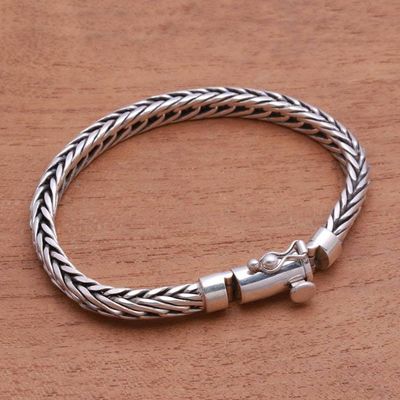 Alternate image for Sterling Silver Foxtail Chain Bracelet from Bali Foxtail Balance