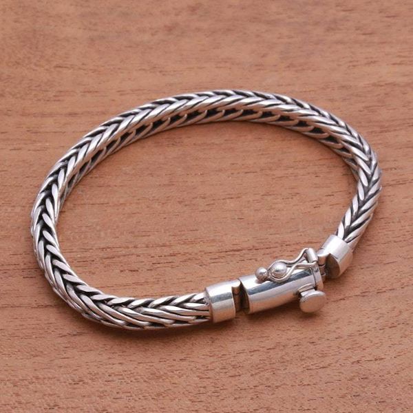 Alternate image for Sterling Silver Foxtail Chain Bracelet from Bali Foxtail Balance