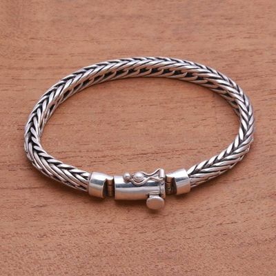 Alternate image for Sterling Silver Foxtail Chain Bracelet from Bali Foxtail Balance