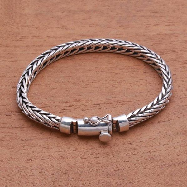 Alternate image for Sterling Silver Foxtail Chain Bracelet from Bali Foxtail Balance