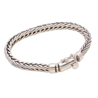 Alternate image for Sterling Silver Foxtail Chain Bracelet from Bali Foxtail Balance