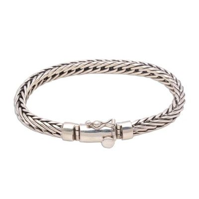 Alternate image for Sterling Silver Foxtail Chain Bracelet from Bali Foxtail Balance