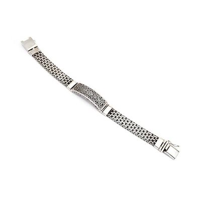 Alternate image for Sterling Silver Unisex Pendant Bracelet from Indonesia Bold Bali