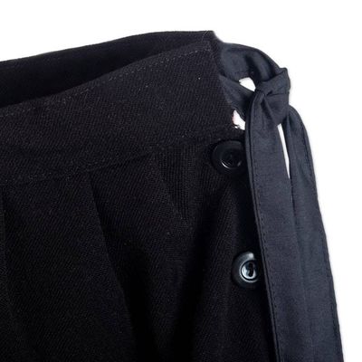 Alternate image for Handmade Black Floral Embroidered Mini Skirt from Peru Qashwa