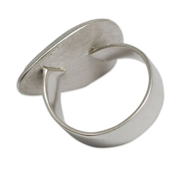 Alternate image for Hand Crafted Sterling Silver and Sodalite Cocktail Ring Gift of Life