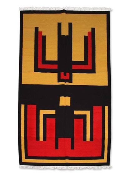 Alternate image for Wool rug 6x9.5 Hummingbird