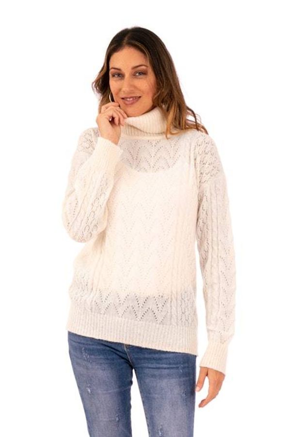 Alternate image for Cable Knit Turtle Neck Baby Alpaca Blend Pullover from Peru Warm Sweetness