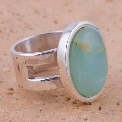 Primary image for Opal and Sterling Silver Single Stone Ring from Peru Powerful Sweetness