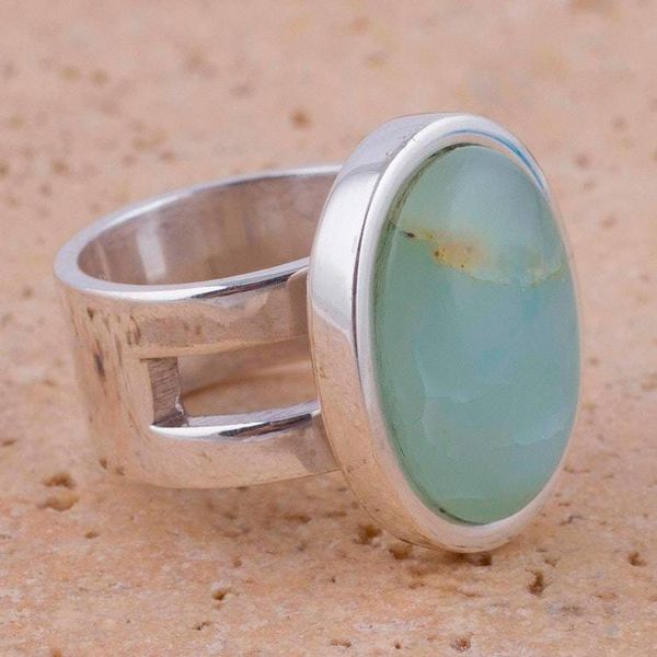 Alternate image for Opal and Sterling Silver Single Stone Ring from Peru Powerful Sweetness
