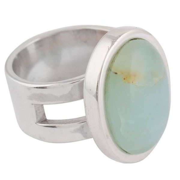 Alternate image for Opal and Sterling Silver Single Stone Ring from Peru Powerful Sweetness