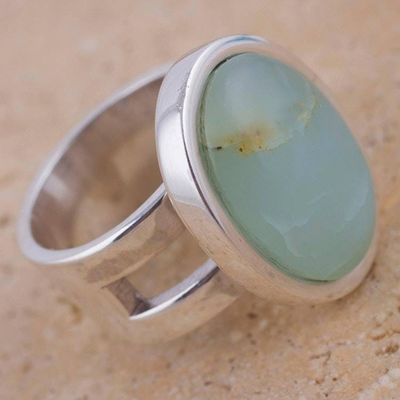Alternate image for Opal and Sterling Silver Single Stone Ring from Peru Powerful Sweetness