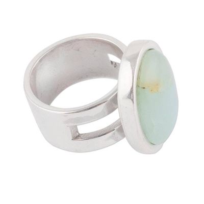 Alternate image for Opal and Sterling Silver Single Stone Ring from Peru Powerful Sweetness