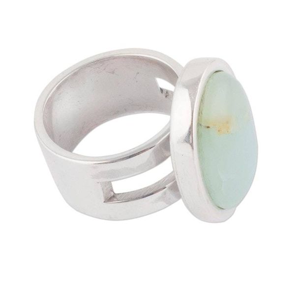 Alternate image for Opal and Sterling Silver Single Stone Ring from Peru Powerful Sweetness
