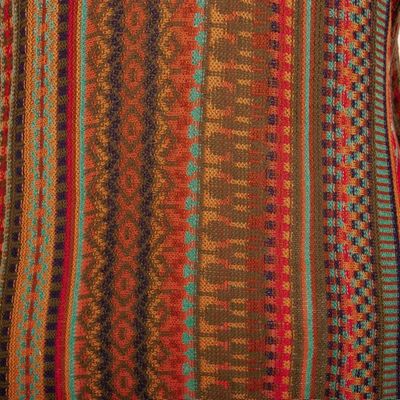 Alternate image for Classic Andean-Made Acrylic and Baby Alpaca Blend Kimono Highland Empire
