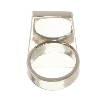 Alternate image for Unique Peruvian Silver and Sodalite Cocktail Ring Gate to the Sky
