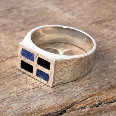Alternate image for Mens Gemstone Signet Ring In the Window