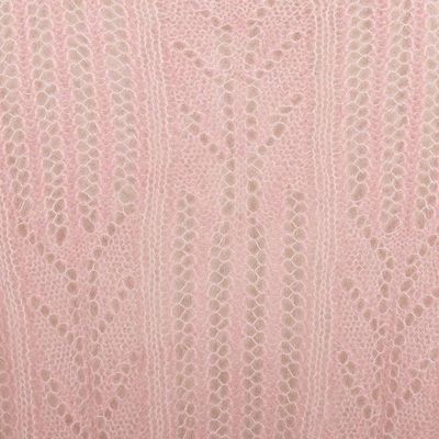Alternate image for Pink Blush Alpaca Pullover Patterned Sweater with Drawstring Pink Comfort