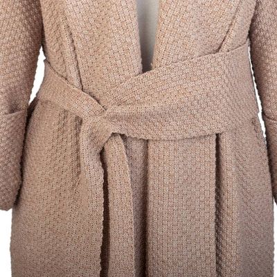 Alternate image for Peruvian Cotton and Baby Alpaca Sweater Coat in Beige Instant Favorite