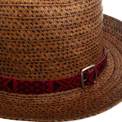 Alternate image for Brown Unisex Natural Fiber Fedora Memories of Home