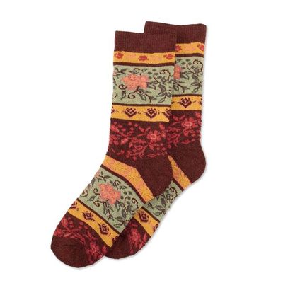 Alternate image for Alpaca Blend Socks from Peru Cozy Chic Stripes
