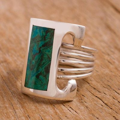 Alternate image for Sterling Silver Sterling Silver Green Cocktail Ring Imagination