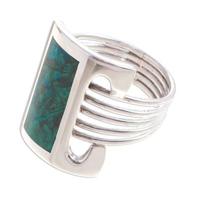 Alternate image for Sterling Silver Sterling Silver Green Cocktail Ring Imagination