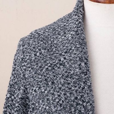 Alternate image for Navy and White Organic Cotton Blend Sweater Coat Constant Companion in Tweed