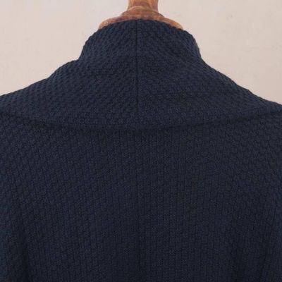 Alternate image for Navy Blue Organic Cotton and Baby Alpaca Sweater Constant Companion in Navy