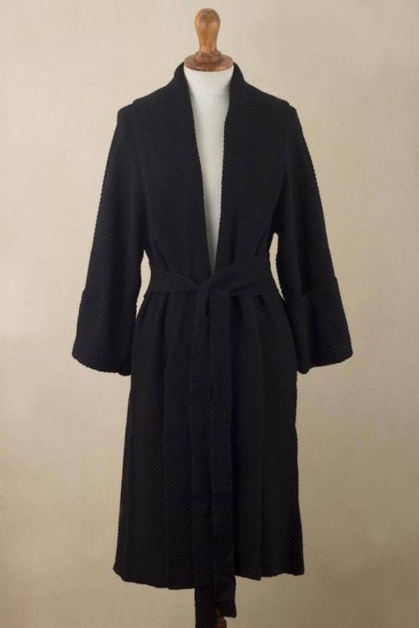 Alternate image for Knit Black Sweater Coat with Belt Constant Companion in Black