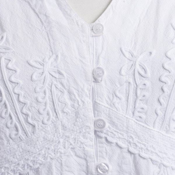 Alternate image for Lily of the Incas Button-front White Blouse Lily of the Incas