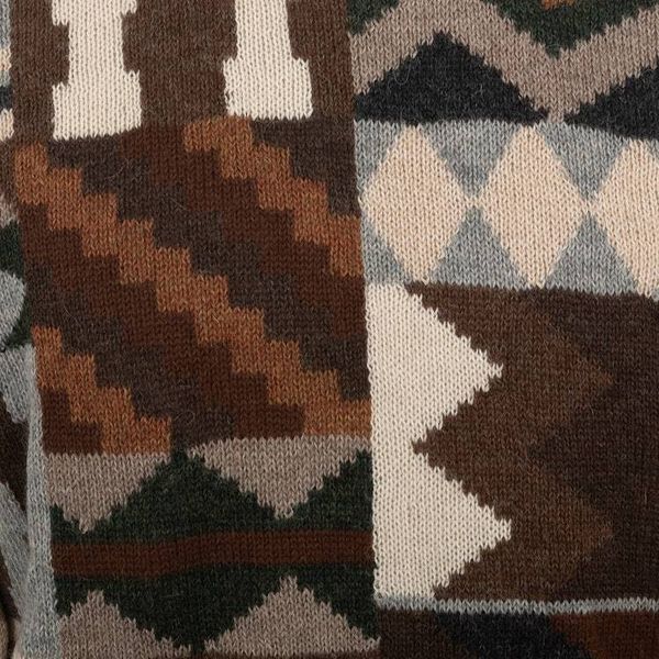 Alternate image for Mens Alpaca Pullover with Incan Tocapu Inspired Design Inca Tocapu