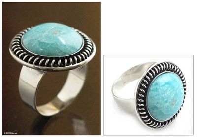 Primary image for Amazonite cocktail ring Moon Over Lima
