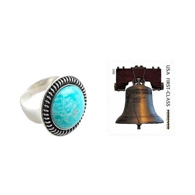 Alternate image for Amazonite cocktail ring Moon Over Lima