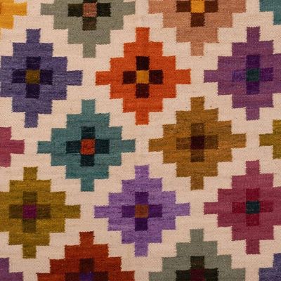 Alternate image for Handwoven Wool Runner Rug with Andean Chakana Motifs 1.5x5 Andean Chakanas