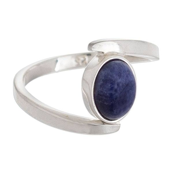 Alternate image for Sterling Silver Ring with Sodalite Embrace Life