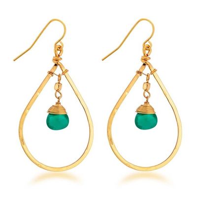 Alternate image for Gold-Filled Teardrop Gemstone Earrings from Brazil Delicate Drop