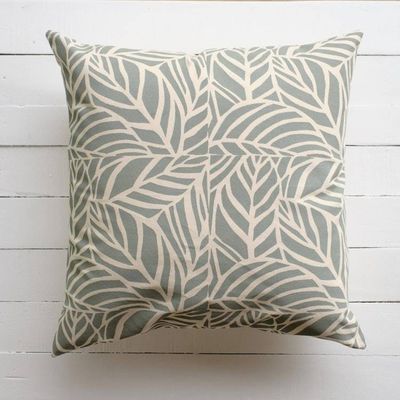 Alternate image for Leaf Print Cotton and Natural Fiber Pillow Cover Veikau
