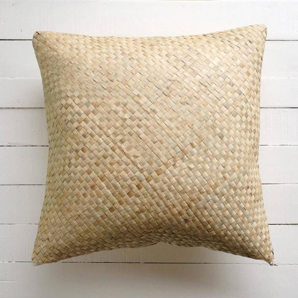 Alternate image for Leaf Print Cotton and Natural Fiber Pillow Cover Veikau