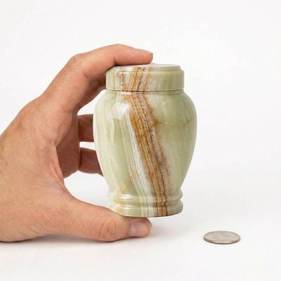Alternate image for Natural Onyx Keepsake Urns for Human Ashes | Memorial Cremation Urn for Remembrance, Extra-small & Small Sizes