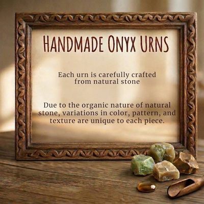 Alternate image for Natural Onyx Keepsake Urns for Human Ashes | Memorial Cremation Urn for Remembrance, Extra-small & Small Sizes