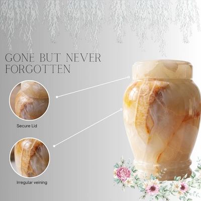 Alternate image for Handmade Suki-White Onyx Memorial Keepsake Urns for Human Ashes | Small Natural Stone Cremation Urn for Remembrance