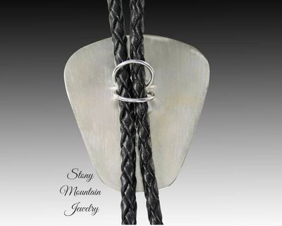 Alternate image for Turquoise Inlay Bolo Tie with Wild Horse Magnesite & Black Agate, Custom Designer Wedding Bolo Ties for Men or Women, Unique Gift