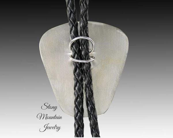 Alternate image for Turquoise Inlay Bolo Tie with Wild Horse Magnesite & Black Agate, Custom Designer Wedding Bolo Ties for Men or Women, Unique Gift