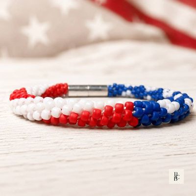 Alternate image for Americana American Flag Kumihimo Bracelet | Stars & Stripes Collection