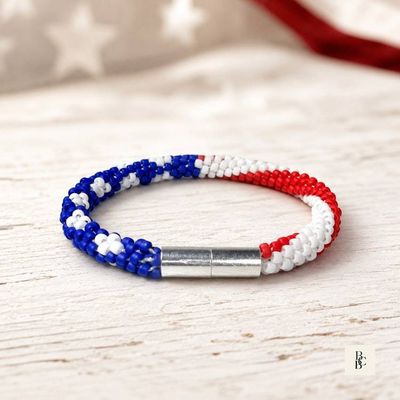 Alternate image for Americana American Flag Kumihimo Bracelet | Stars & Stripes Collection