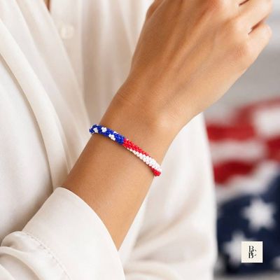 Alternate image for Americana American Flag Kumihimo Bracelet | Stars & Stripes Collection