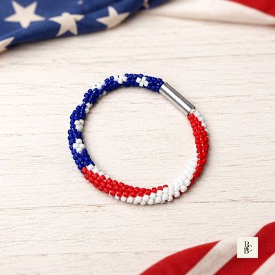 Alternate image for Americana American Flag Kumihimo Bracelet | Stars & Stripes Collection