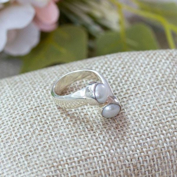 Alternate image for Hand Made Taxco Silver and Pearl Ring Encounter