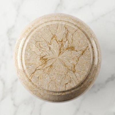 Alternate image for Handcrafted Natural Marble Cremation Urn for Child or Pet Ashes | Elegant Memorial Urn with Secure Lid in Two Medium Sizes